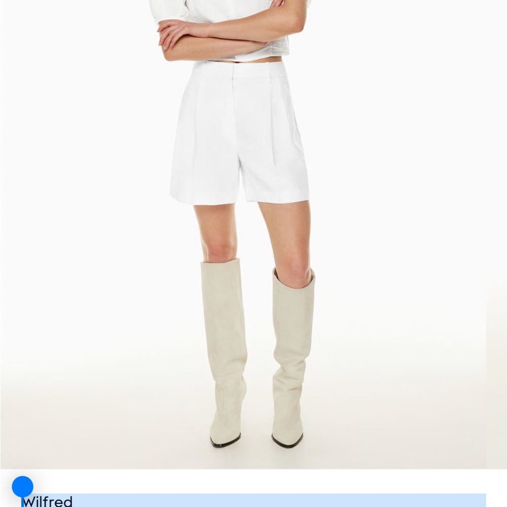 Wilfred White High-Waisted Shorts